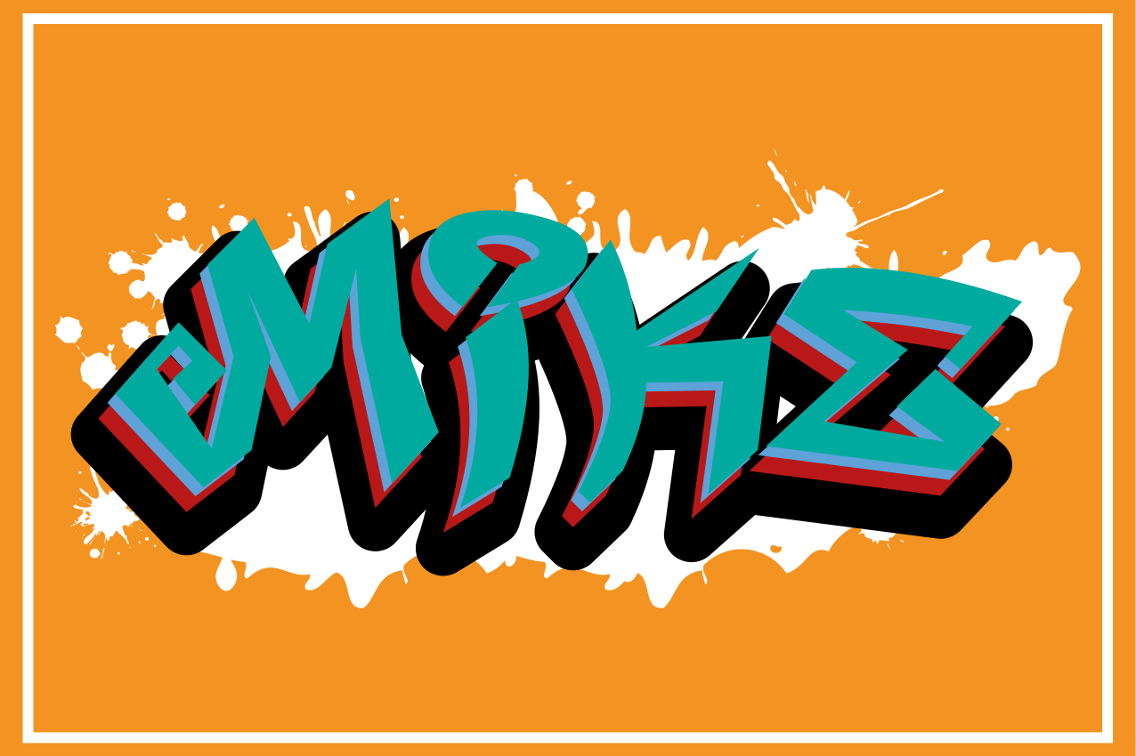 Villi tyyli kuningas graffiti pöytätabletti nimellä - Tenstickers