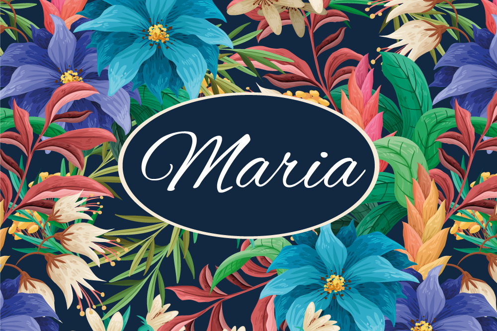 Kukkainen personoitu tarjoilulautanen - Tenstickers