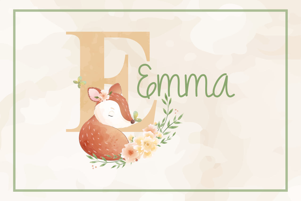 Söpöjä eläimiä peuroja nimeltä lasten pöytätabletti - Tenstickers