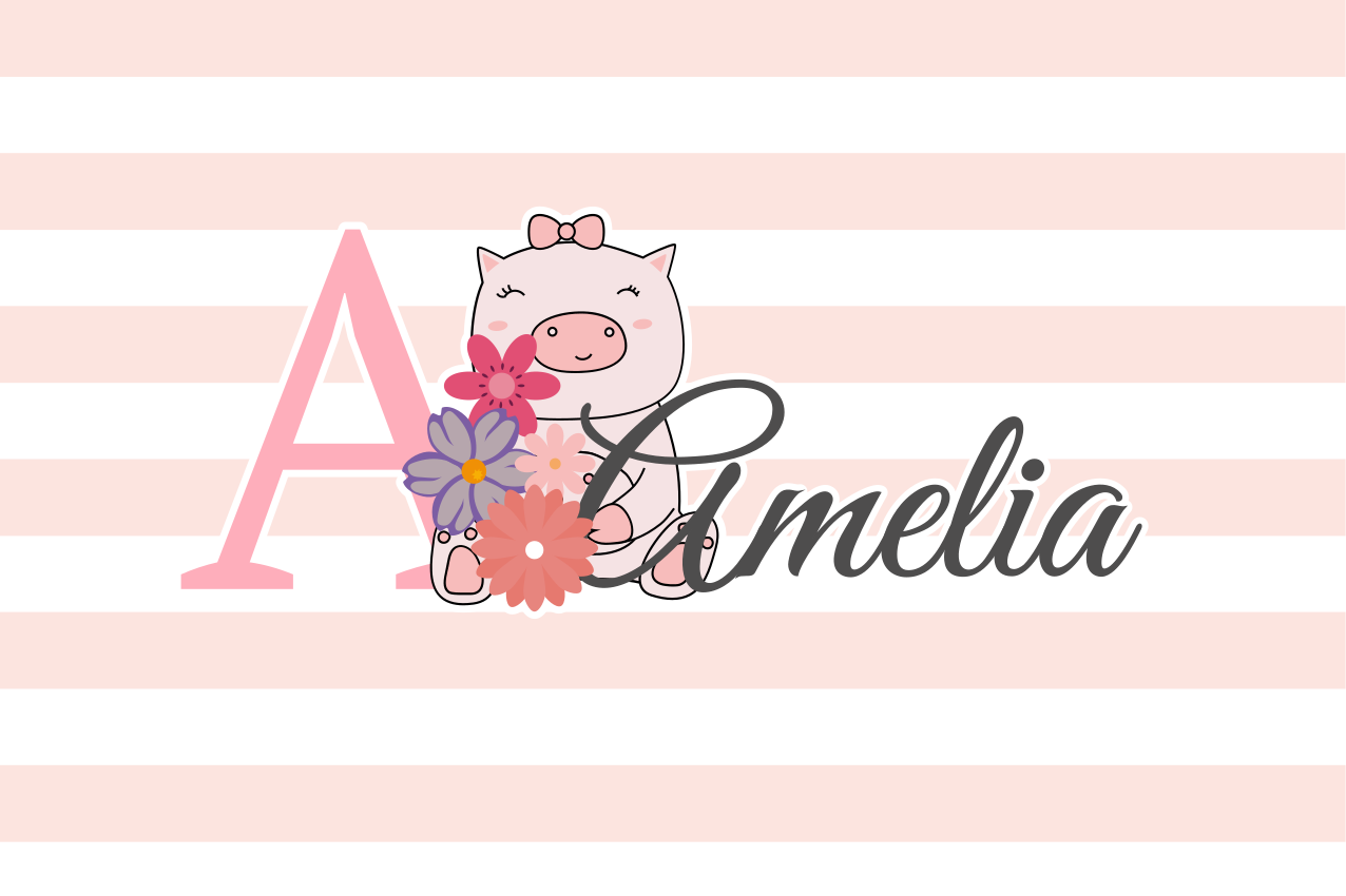 Söpö possuhahmo lasten pöytätabletti - Tenstickers