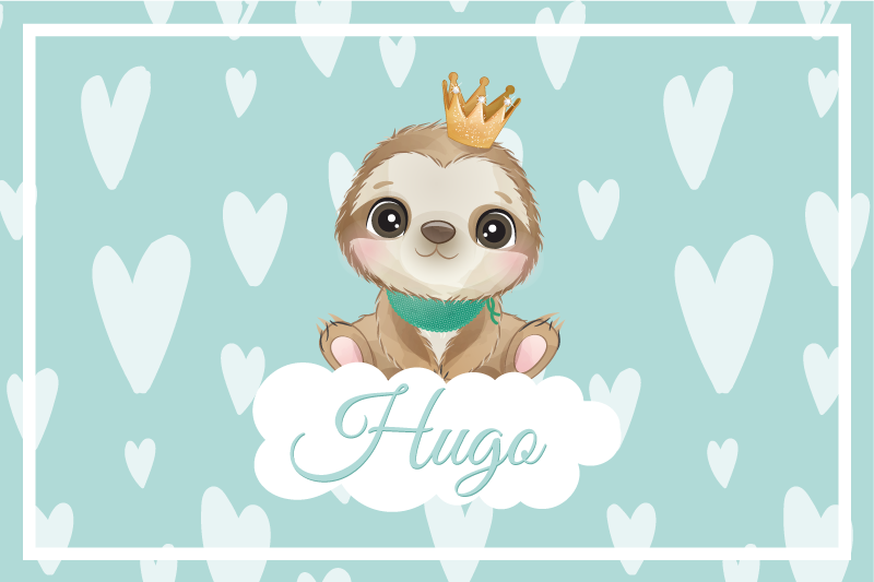 Söpö laiskiainenkuvio lasten pöytätabletti - Tenstickers