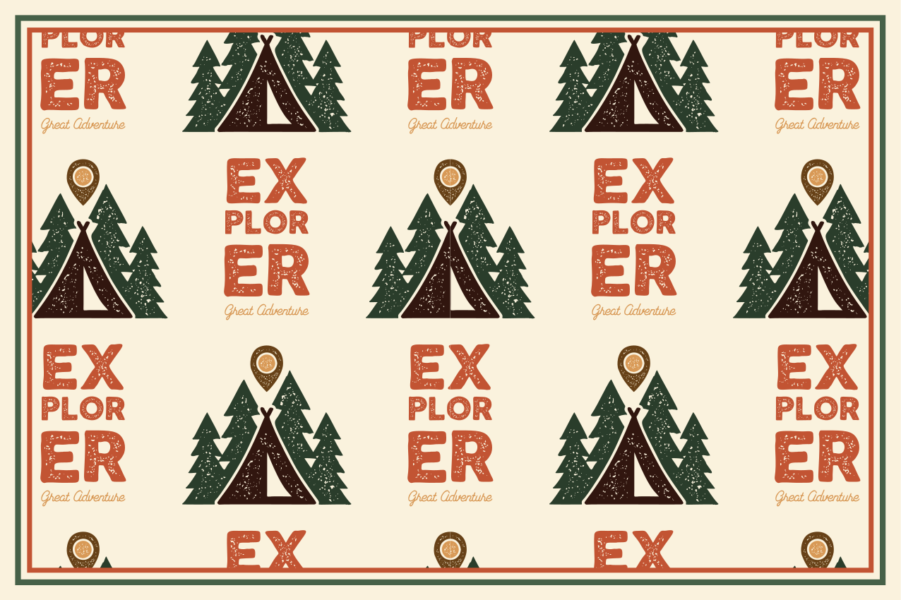 Alkuperäinen pöytätabletti seikkailun kuvio - Tenstickers