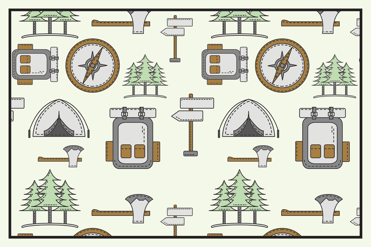 Retkeilykassi kulho, headchet, kompassi lasten pöytätabletti - Tenstickers