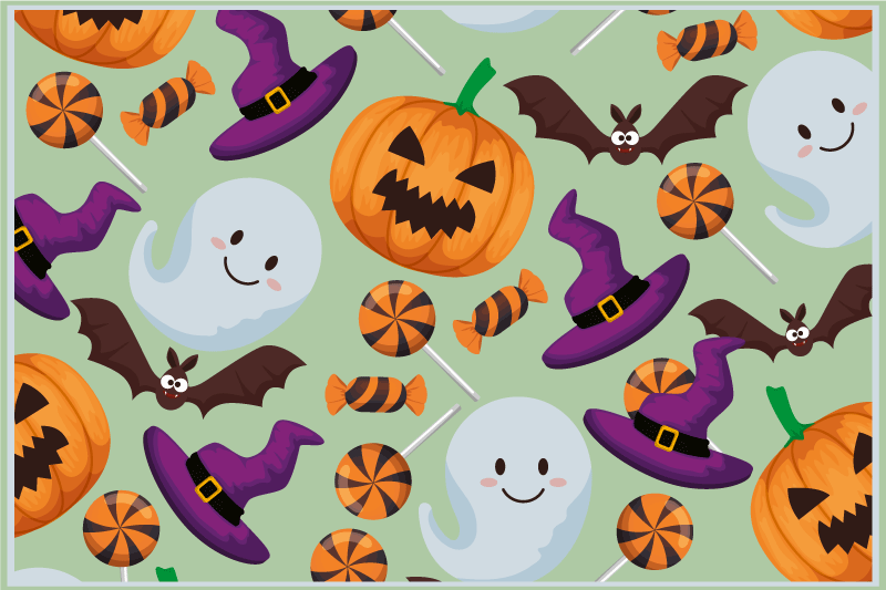 Värikkäät halloween-elementit pöytätabletti - Tenstickers