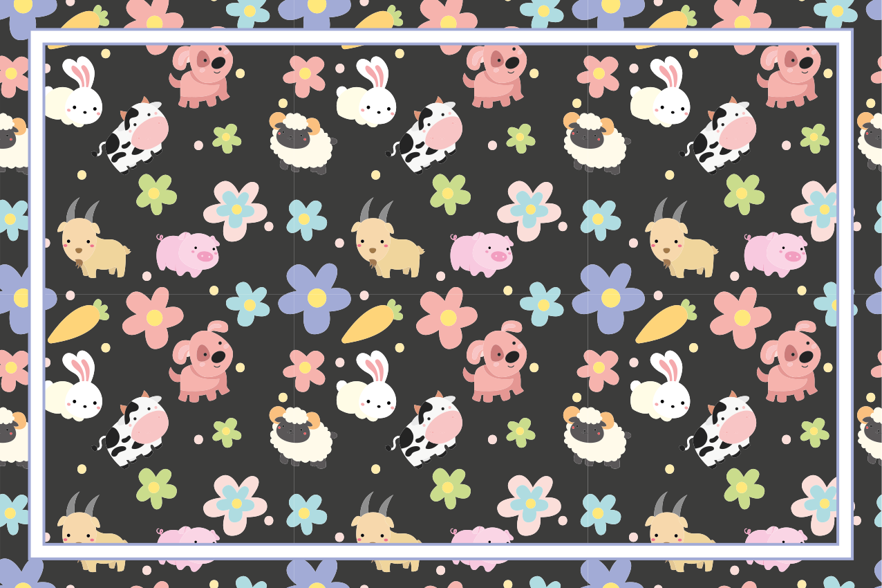 Viehättävät eläinkuvitukset lasten pöytätabletti - Tenstickers