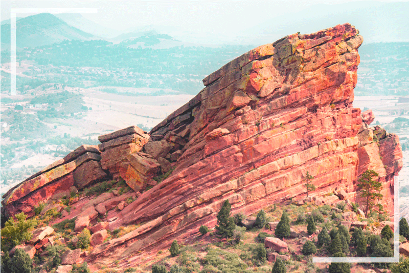 Pöytätabletti moderni majesteettinen kivimuodostelma - Tenstickers