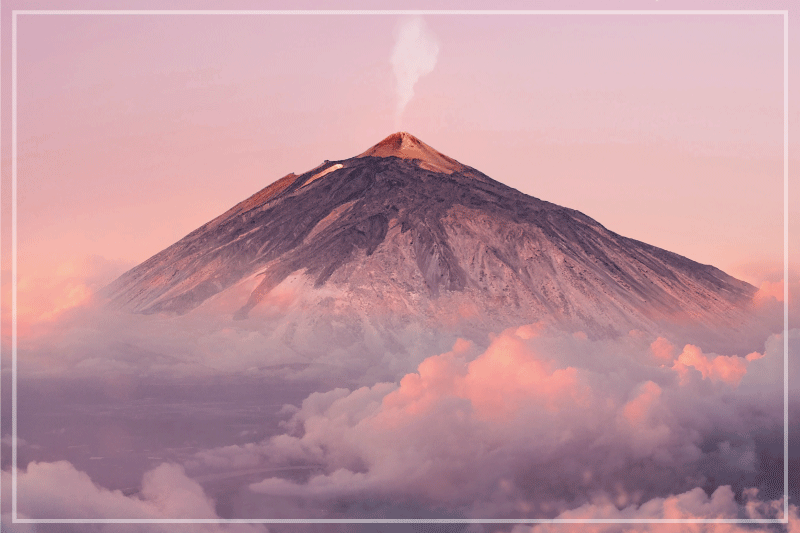 Pöytätabletti moderni tulivuorimaisema - Tenstickers