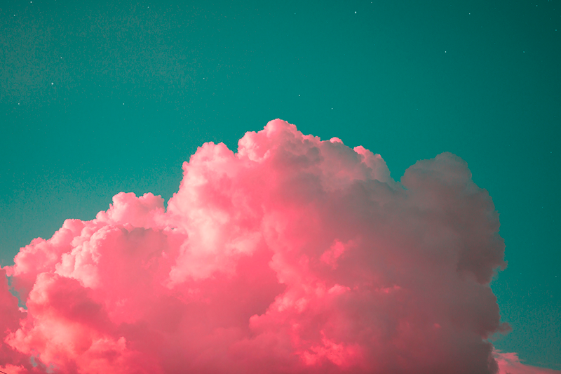 Pöytätabletti moderni vaaleanpunainen pilvi - Tenstickers