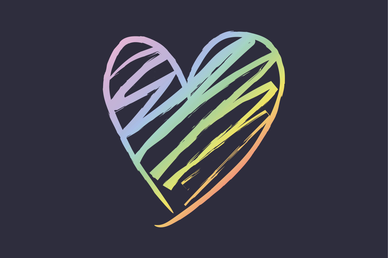 Värikäs sydämenmuotoinen pöytätabletti - Tenstickers