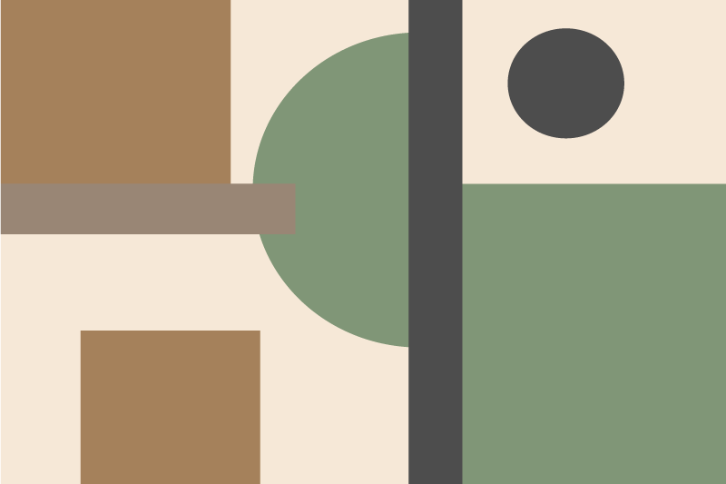 Pöytätabletti moderni geometriset abstraktit muodot - Tenstickers