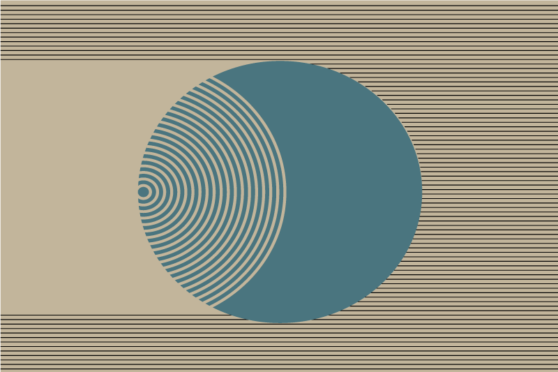 Pöytätabletti moderni geometrinen pyöreä kuvio - Tenstickers