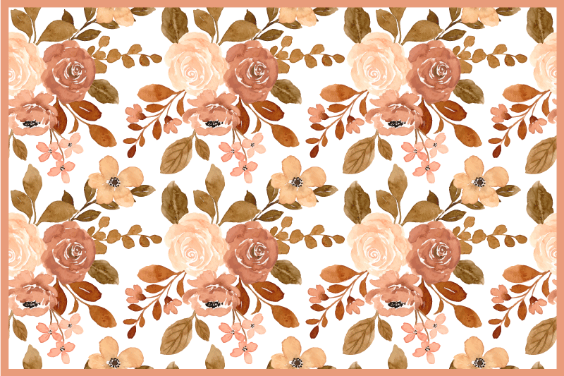 Alkuperäinen pöytätabletti kukkakuosisella asetelmalla - Tenstickers