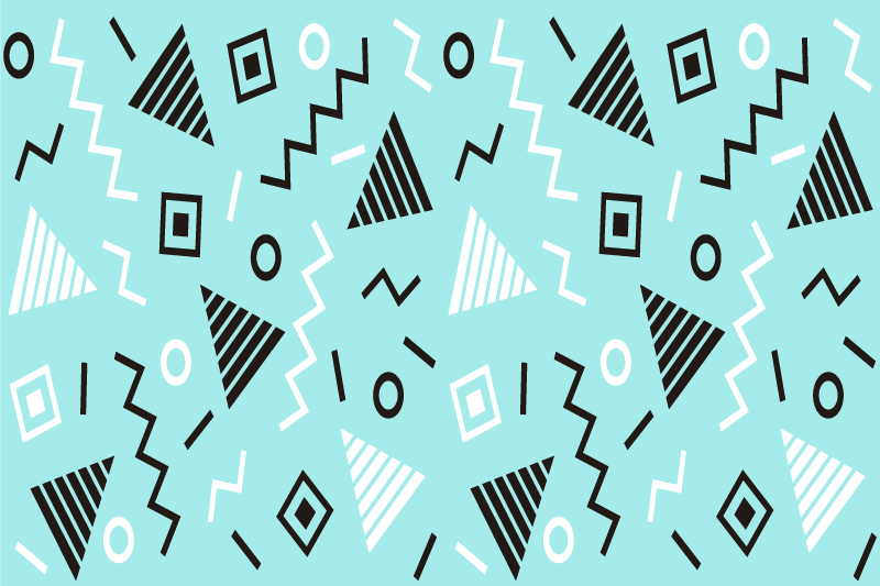 80-luvun memphis-tyylinen kuvio Alkuperäinen pöytätabletti - Tenstickers