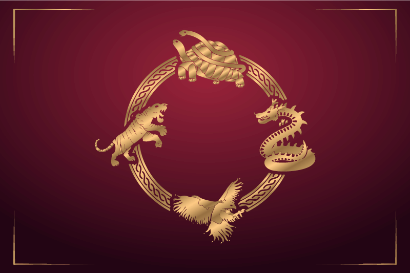 Alkuperäinen pöytätabletti eläinten kultaiset symbolit - Tenstickers