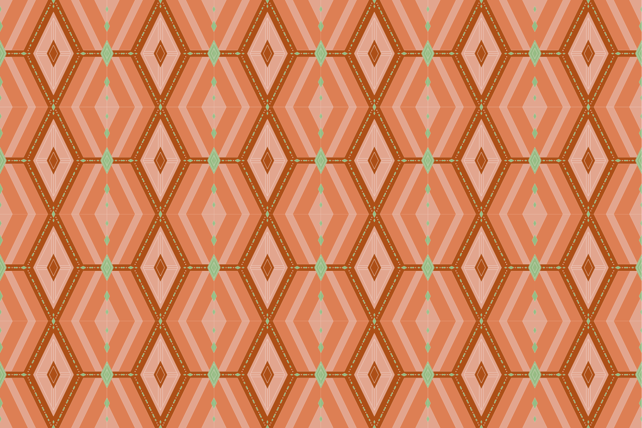 Geometrinen kuusikulmainen kuvio pöytätabletti - Tenstickers