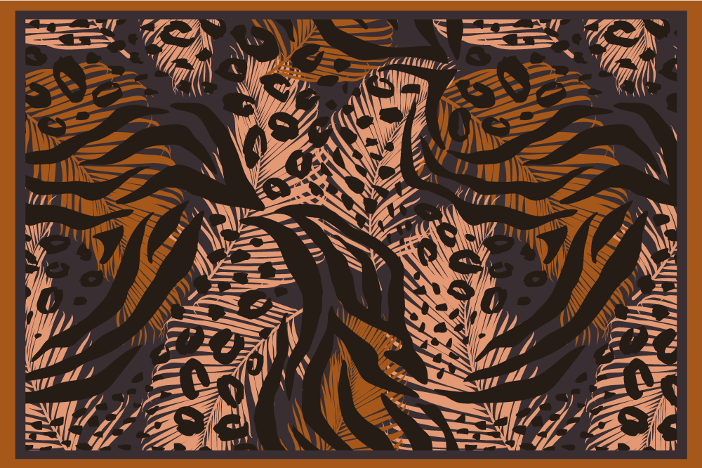 Alkuperäinen pöytätabletti kukkainen viidakkokuosi - Tenstickers