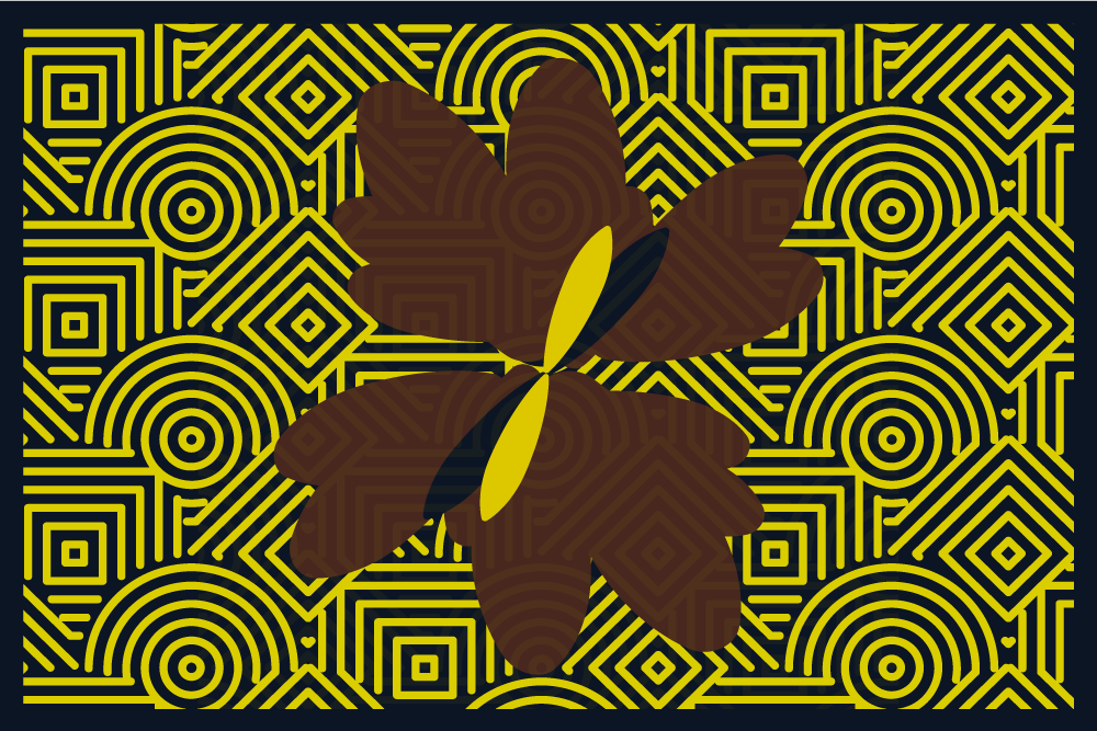 Abstrakti geometrinen kukka pöytätabletti - Tenstickers