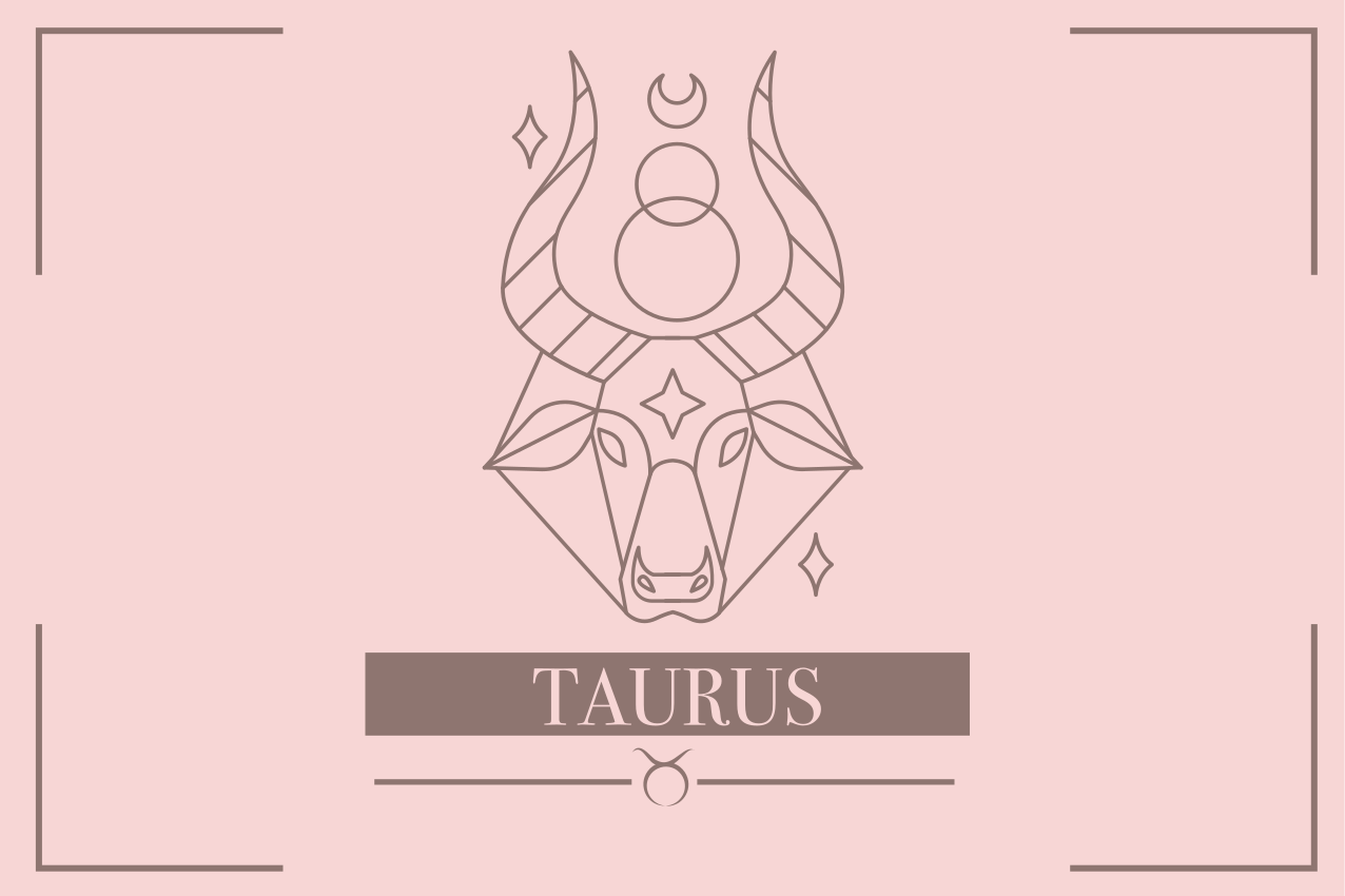 Härkä vaaleanpunainen kortti horoskooppi pöytätabletti kotiin - Tenstickers