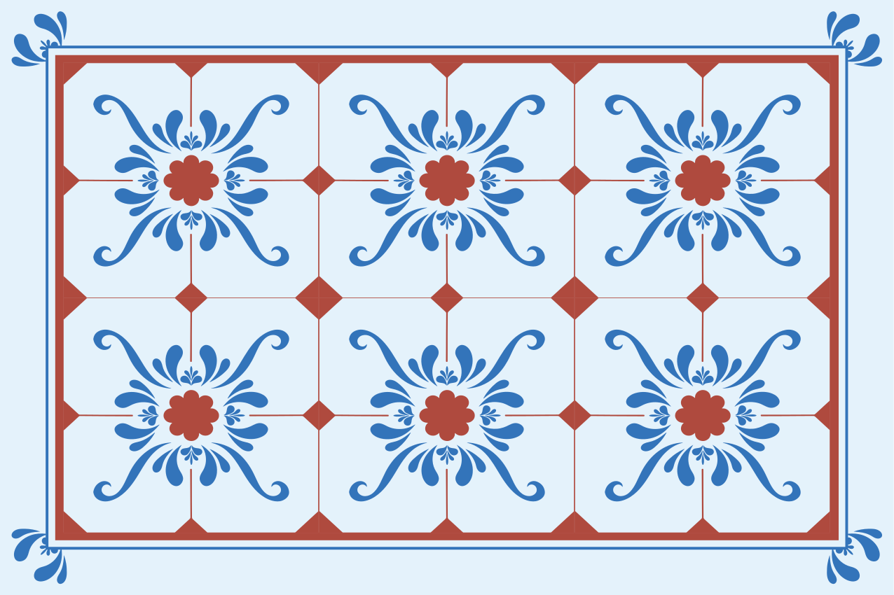 Vintage kukkakuosi pöytätabletti - Tenstickers