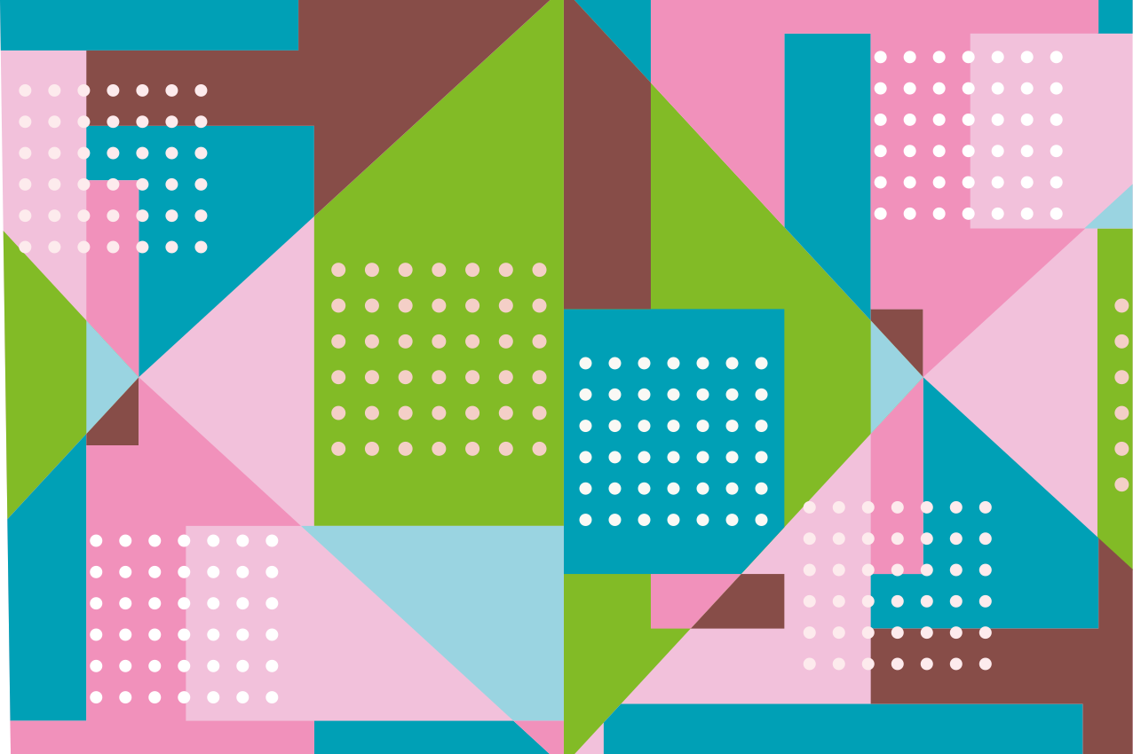 Värikäs geometrinen ajatuspöytätabletti moderni - Tenstickers