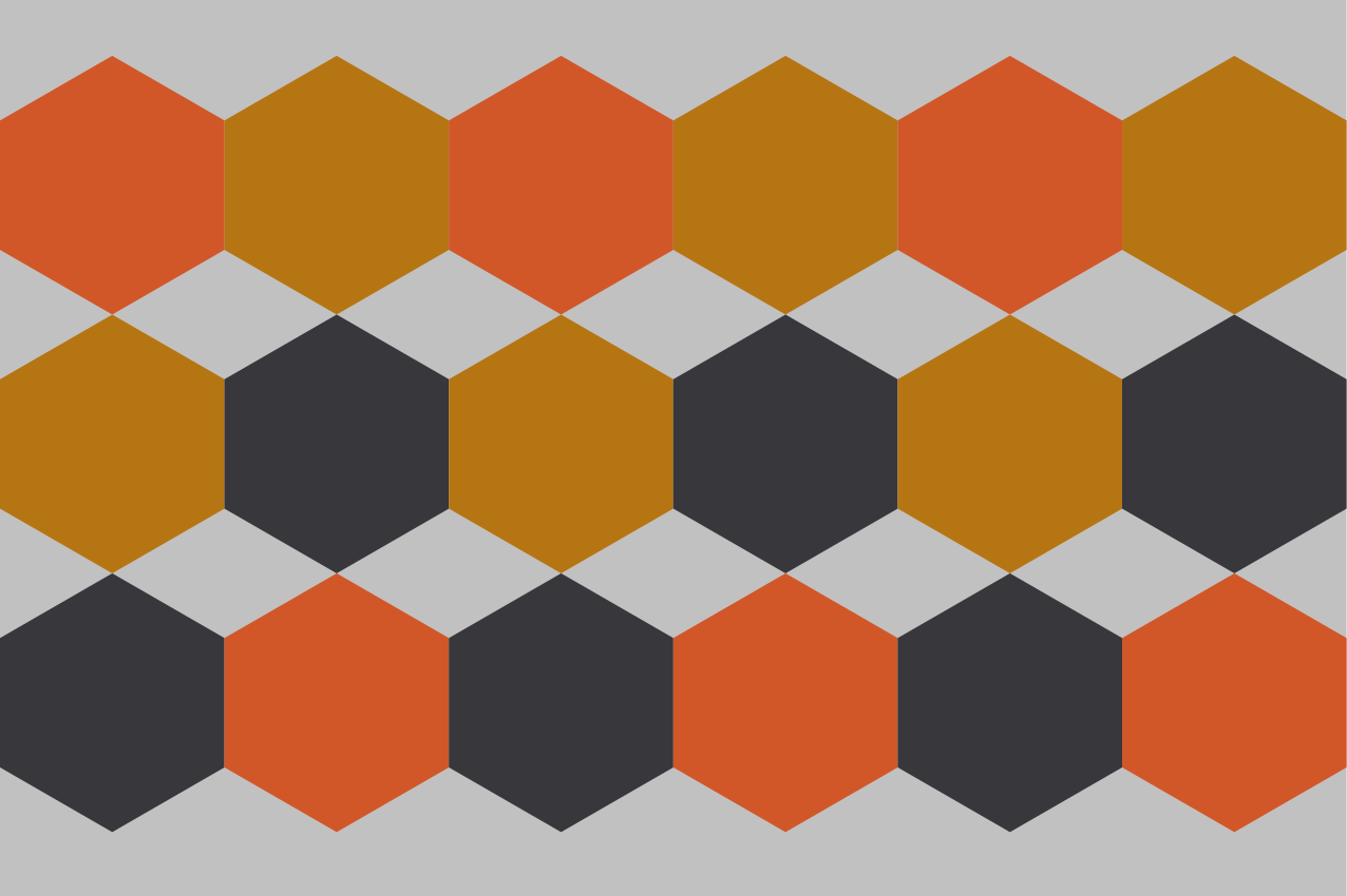 Pöytätabletti moderni kuusikulmio kuviointi - Tenstickers