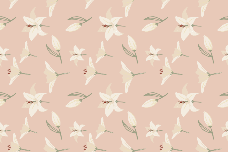 Valkoinen lilja nude taustalla Alkuperäinen pöytätabletti - Tenstickers