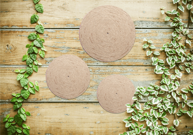 Luonnollinen "boho" koristelu tekstuuri pöytätabletti - Tenstickers