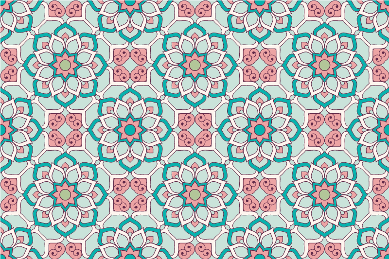 Alkuperäinen pöytätabletti kukkakuosisella kuvastolla - Tenstickers