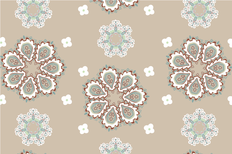 Elegantit kukkakuviot pöytätabletti - Tenstickers