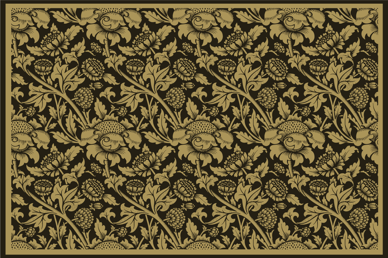 Vintage ranskalainen kukkakuvio Alkuperäinen pöytätabletti - Tenstickers