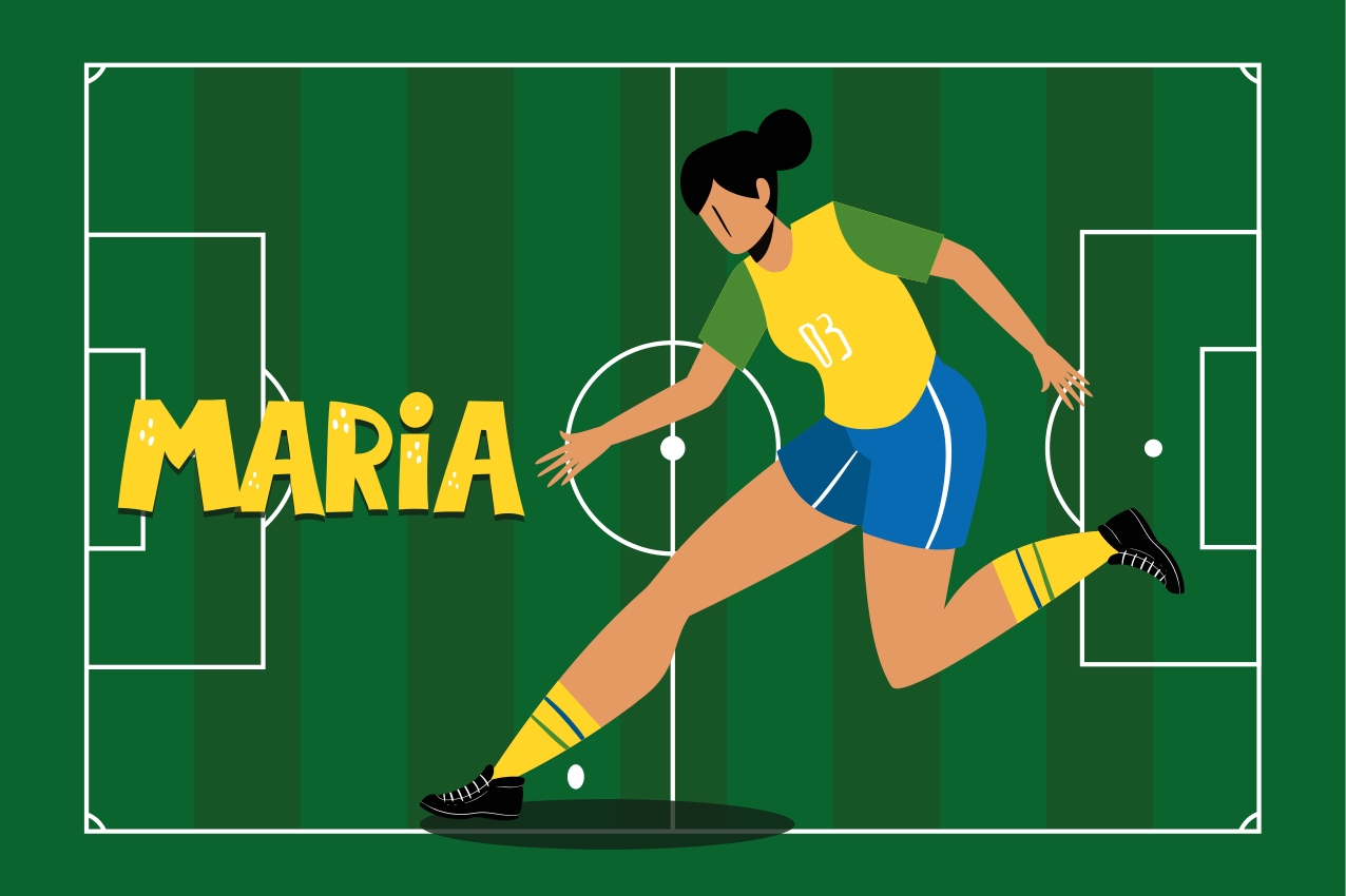 Tyttöjalkapalloilijan tapa nimi pöytätabletti - Tenstickers