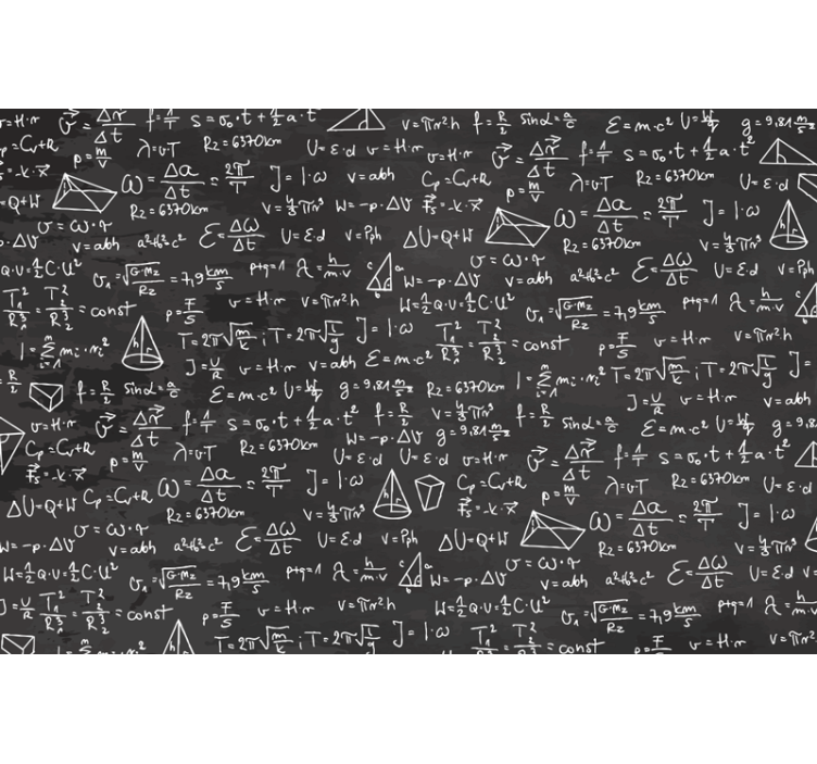 Matemaattinen liitutaulukuvio nuoren huone valokuvatapetti - Tenstickers