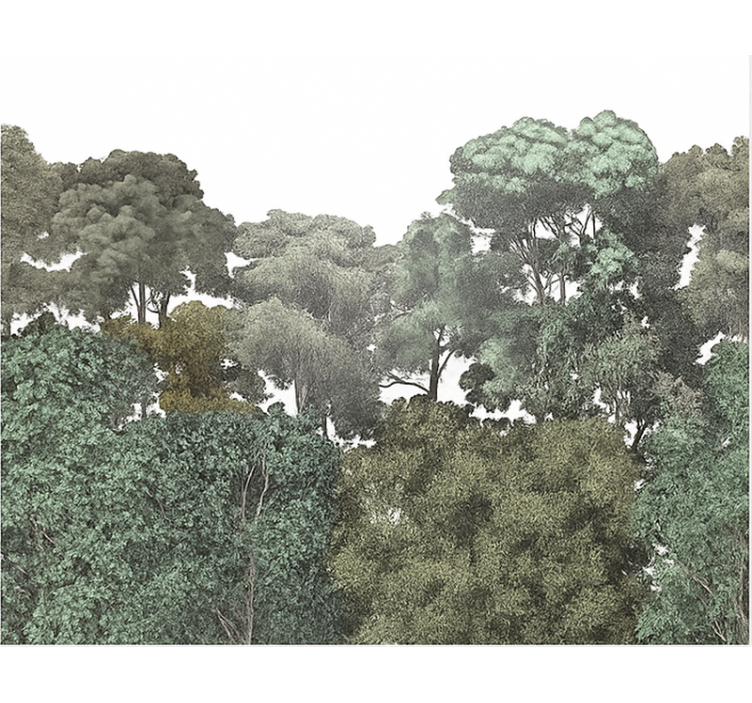 Elegantti sademetsäaihe teinin huoneen valokuvatapetti - Tenstickers