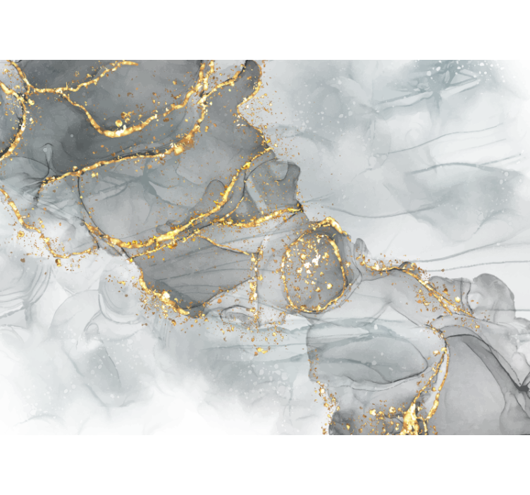 Mosaiikkiseinä harmaa ja kulta päämakuuhuoneen valokuvatapetti - Tenstickers