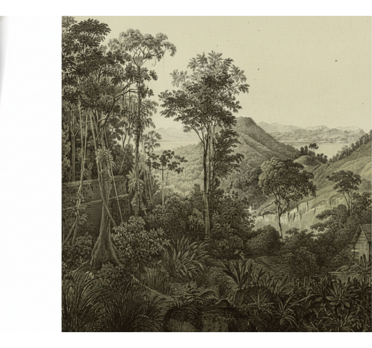 Kumpuileva metsä valokuvatapetti - Tenstickers