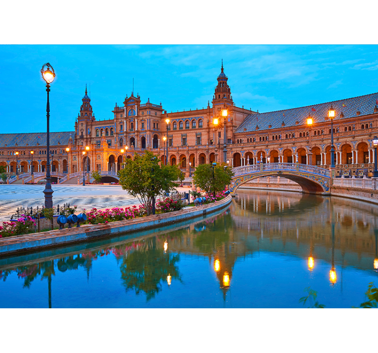 Sevilla illalla valokuvatapetti - Tenstickers