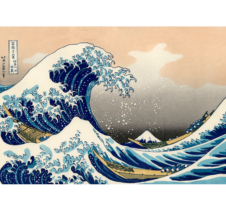 Hokusai wave klassisen taiteen valokuvatapetti - Tenstickers