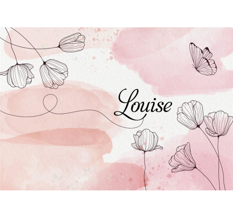 Kauniita kukkia nimellä muokattava valokuvatapetti - Tenstickers