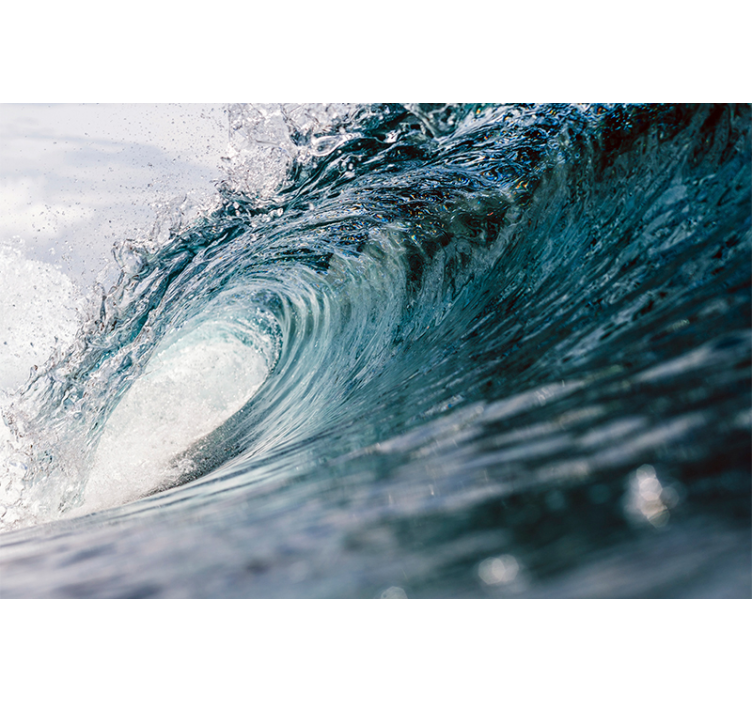 Isoja aaltoja valokuvatapetti meri - Tenstickers