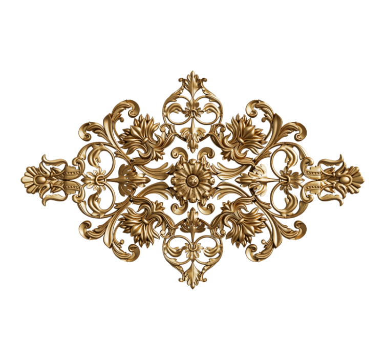 Klassinen taide valokuvatapetti koristeellinen kukkakuosi - Tenstickers