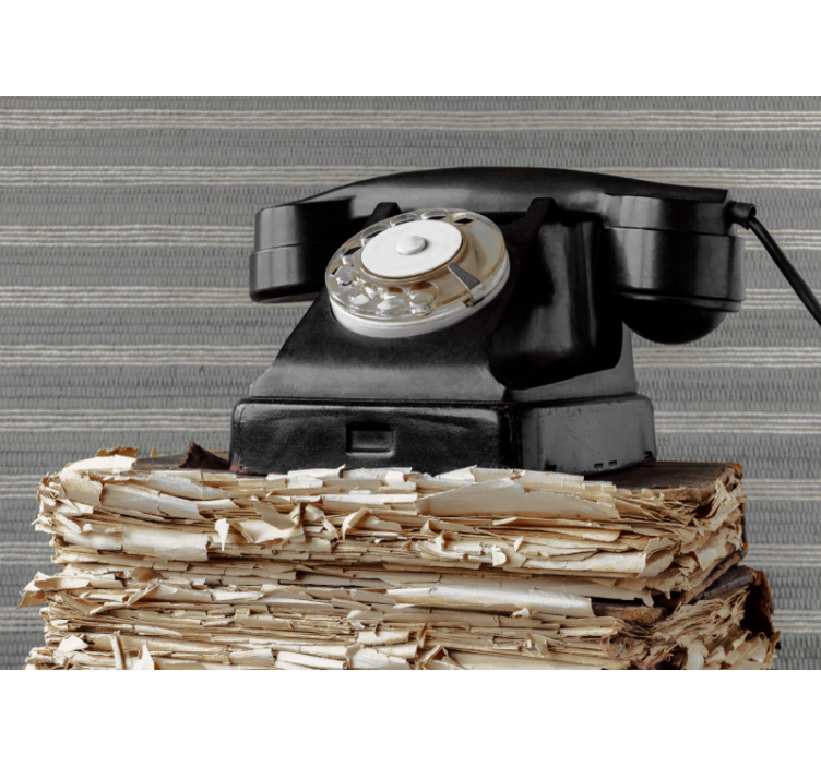 Antiikki puhelin vintage valokuvatapetti - Tenstickers