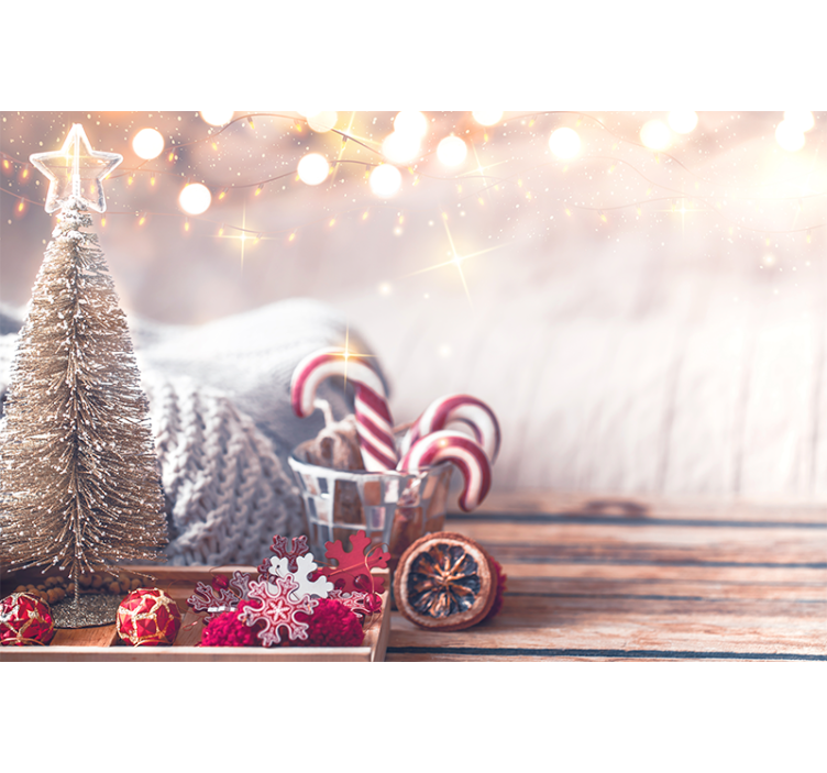 Iloinen lomatunnelma joulu kuvatapetti - Tenstickers