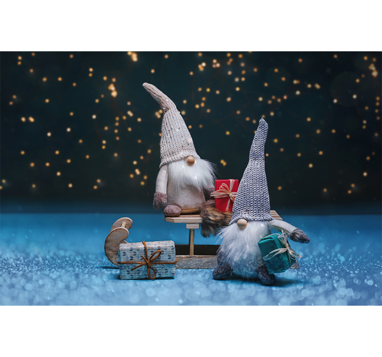 Joulu kuvatapetti joulutonttu juhla - Tenstickers