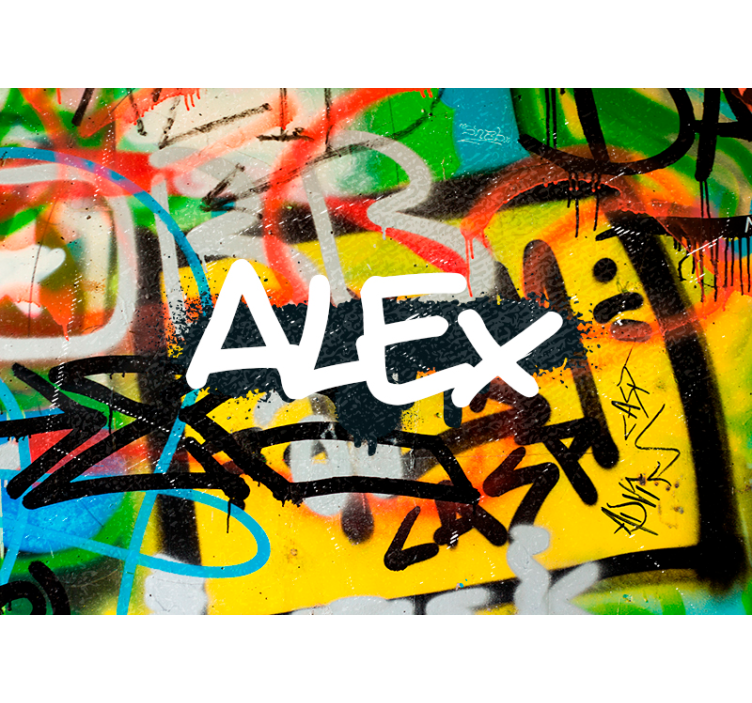 Muokattava kaupunkispraygraffiti valokuvatapetti - Tenstickers