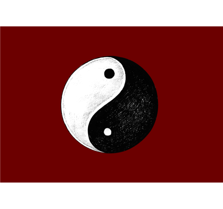 Yin yang -symboli päämakuuhuoneen valokuvatapetti - Tenstickers