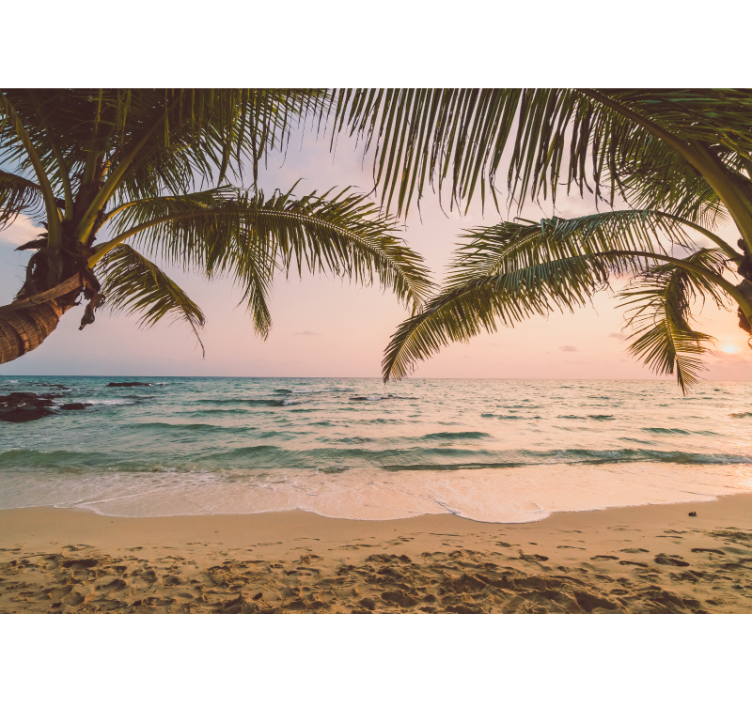 Idyllinen rantamaisema wc valokuvatapetti - Tenstickers