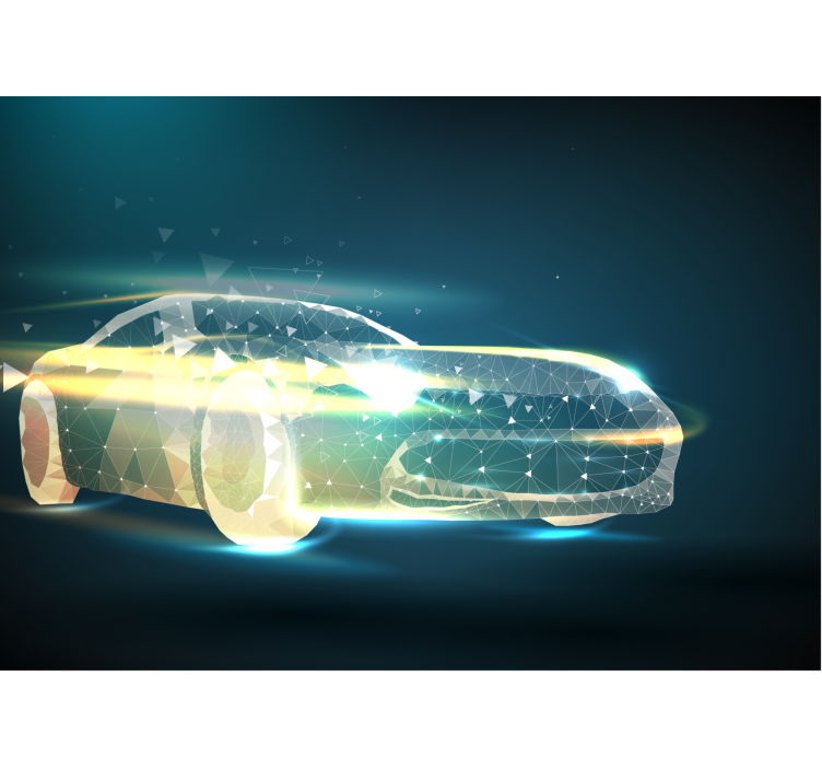 Metallinen ja yksivärinen ajoneuvo valokuvatapetti auto - Tenstickers