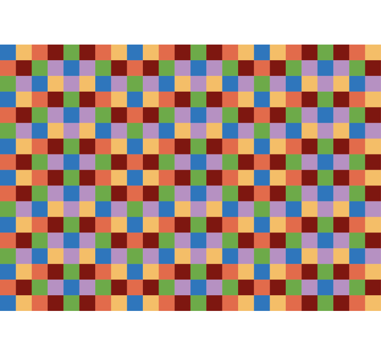 Värikäs ruudukkokuvio abstrakti valokuvatapetti - Tenstickers