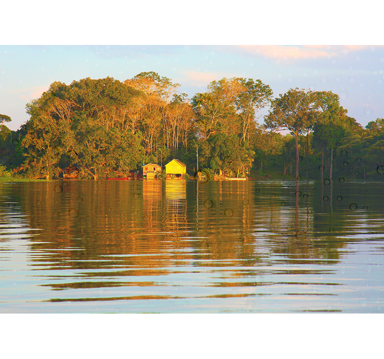 Seesteinen vesimaiseman heijastus maisema valokuvatapetti - Tenstickers