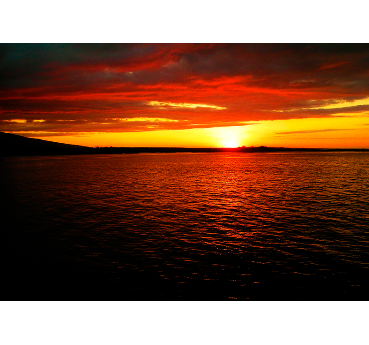 Hämärä merimaisema valokuvatapetti - Tenstickers